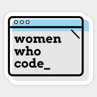 Women Who Code Blue Sticker